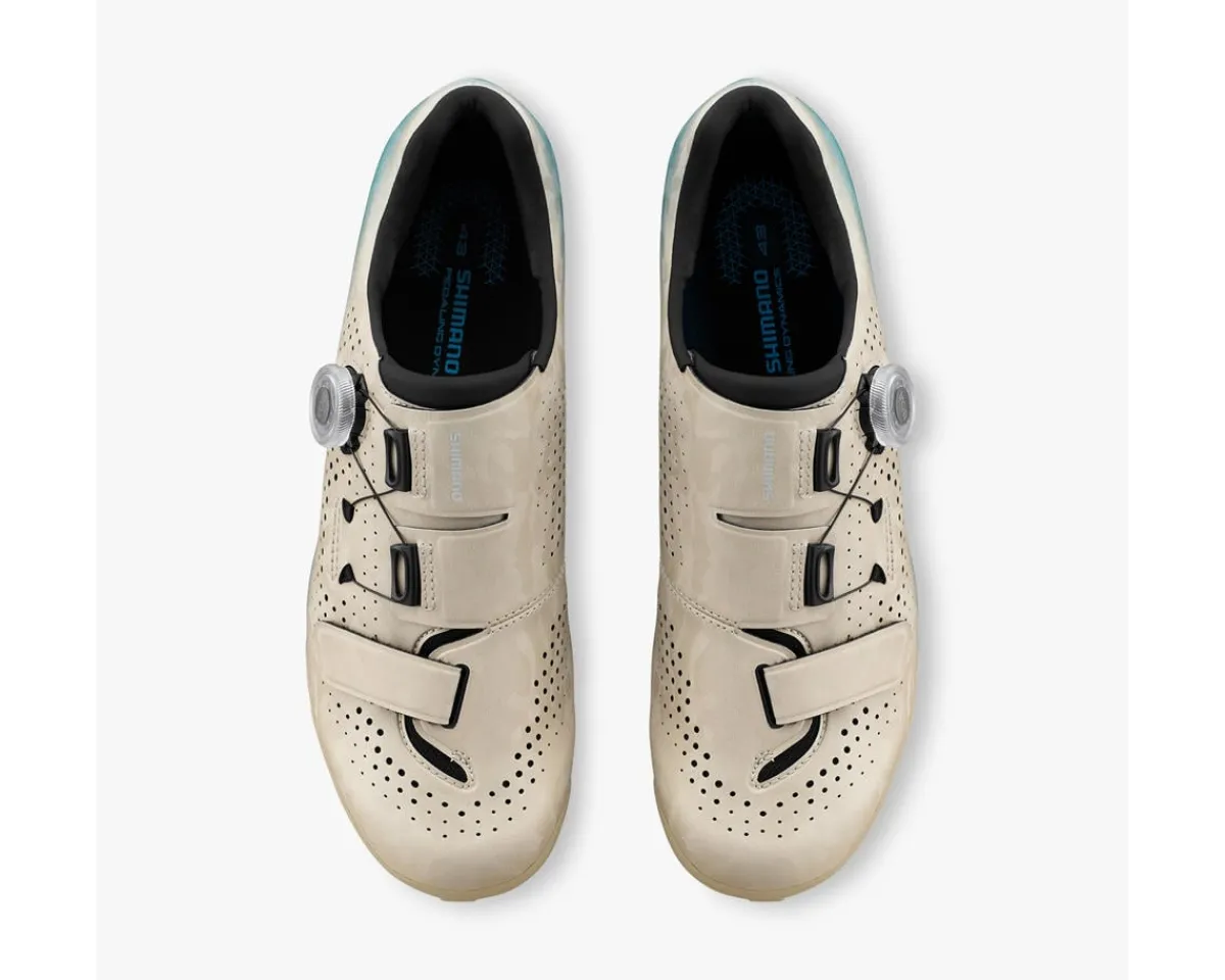 Shimano Shoes|Shoes, Socks, & Footwear|SH-RX600 RX6 Gravel Shoes (Beige/Blue) (43)