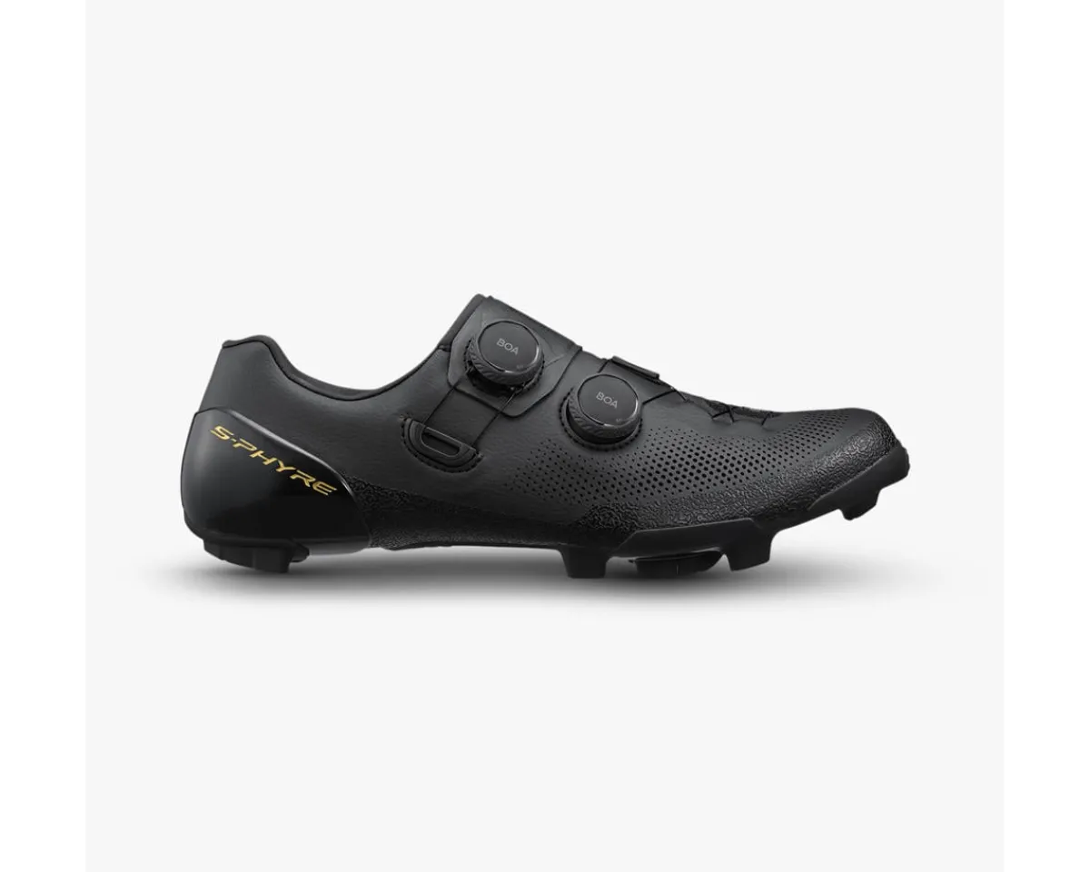 Shimano Shoes|Holiday Shopping|SH-RX910 S-PHYRE Gravel Bike Shoes (Black) (40) (Standard) (w/ Cleat Pontoon)