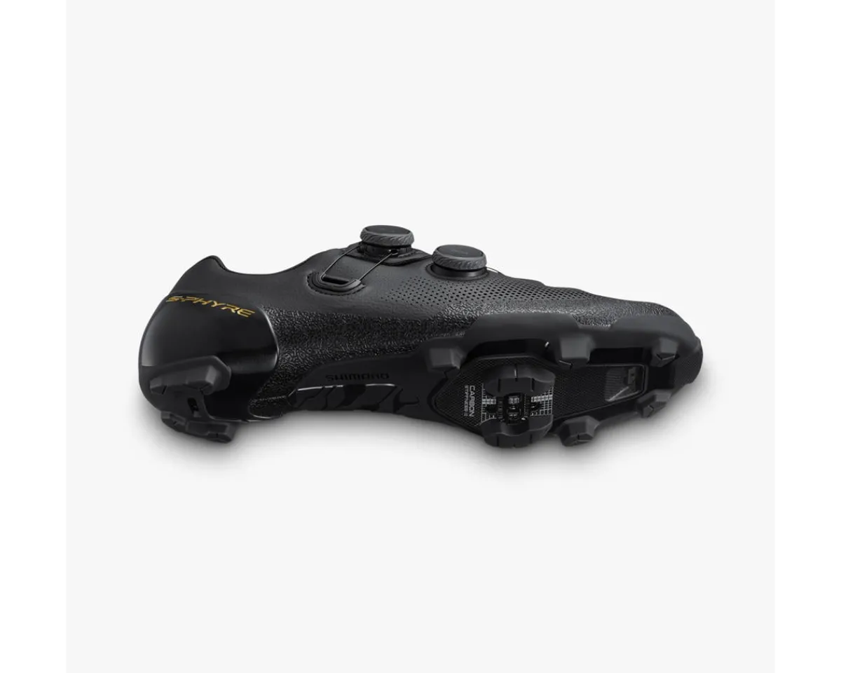Shimano Shoes|Holiday Shopping|SH-RX910 S-PHYRE Gravel Bike Shoes (Black) (40) (Standard) (w/ Cleat Pontoon)