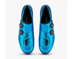 Shimano Shoes|Shoes, Socks, & Footwear|SH-RX910 S-PHYRE Gravel Bike Shoes (Blue) (42) (Standard) (w/ Cleat Pontoon)