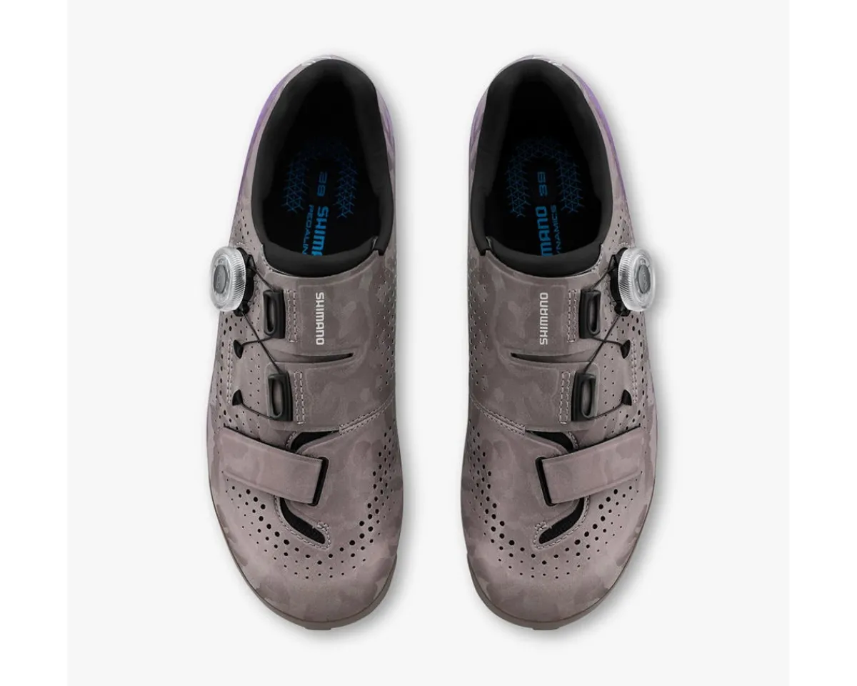 Shimano Shoes|Women'S|SH-RX600 Women's Gravel Shoes (Grey/Purple) (36)