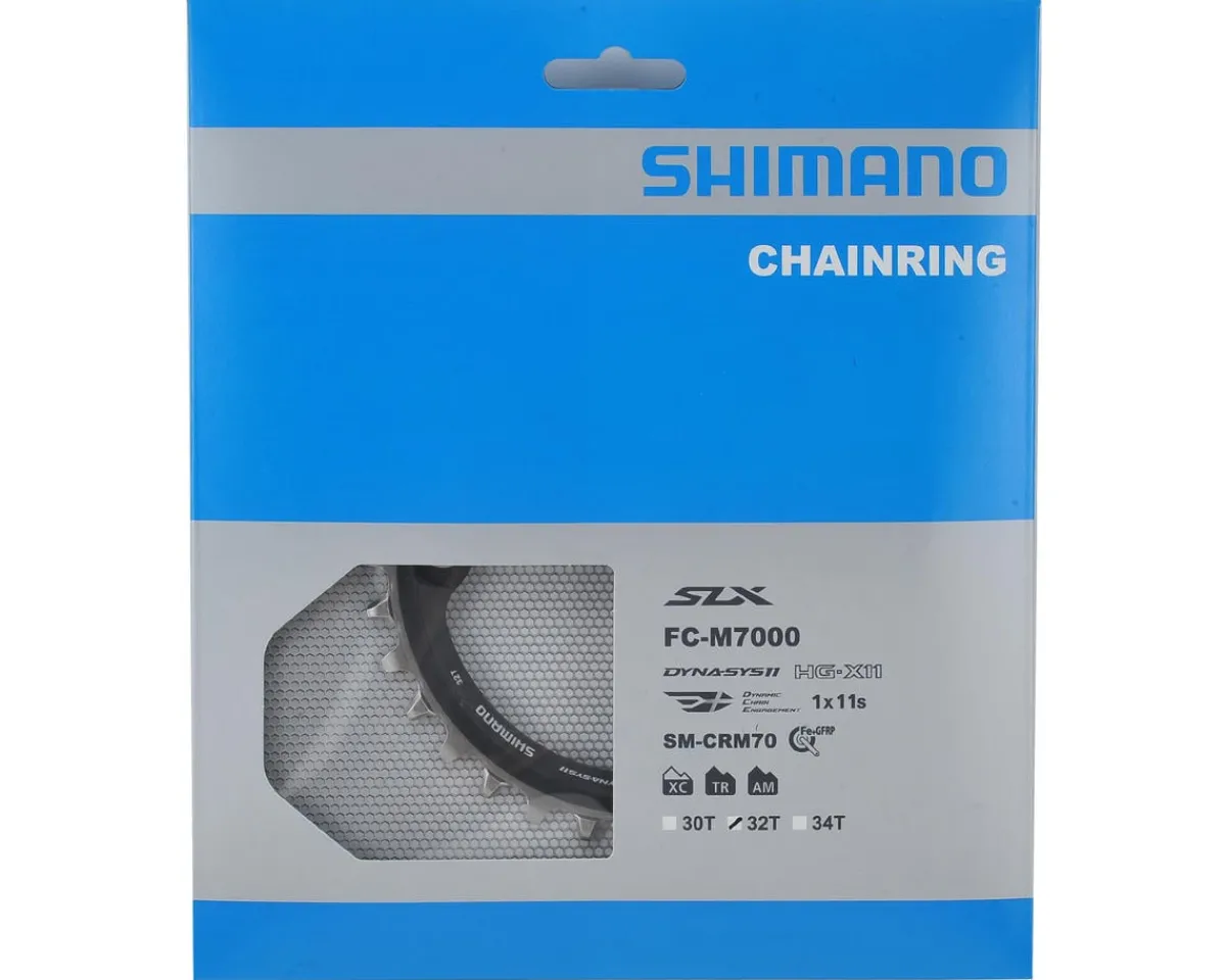 Shimano Chainrings & Accessories|Holiday Shopping|SLX FC-M7000 Chainring (Black) (1 x 11 Speed) (Single) (32T) (96mm Aysm. BCD)
