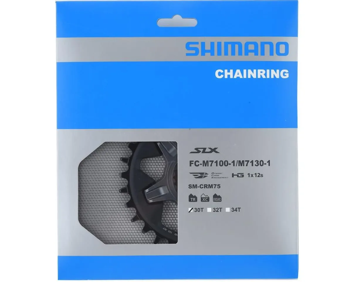 Shimano Chainrings & Accessories|Replacement Parts|SLX SM-CRM75 Direct Mount Chainring (Black) (1 x 12 Speed) (Single) (30T) (3mm Offset/Boost)
