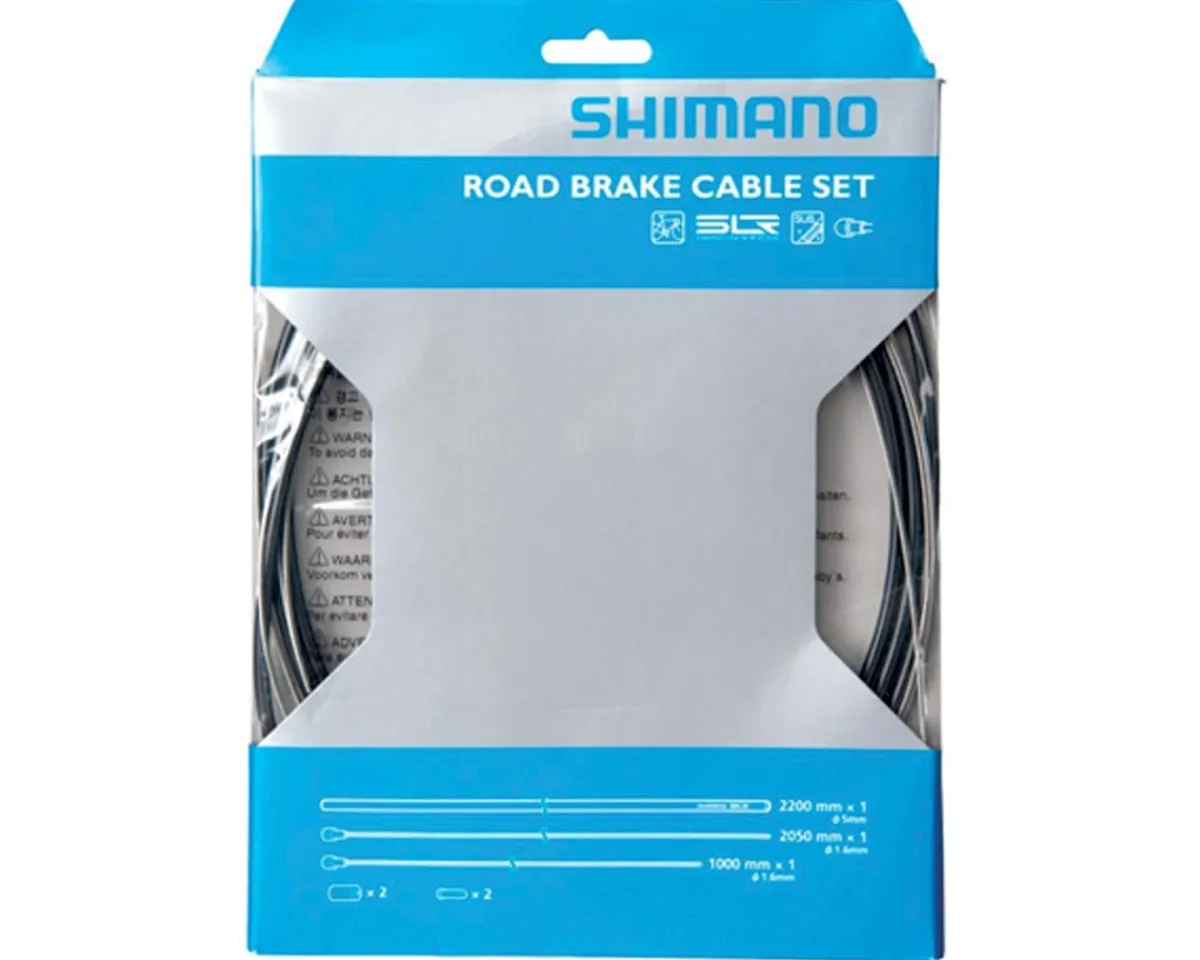 Shimano Brakes|Cables & Housing|Stainless Brake Cable & Housing Set (Black) (1.6mm) (1000/2000mm) (Road Cable)