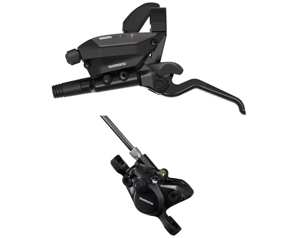 Shimano Brakes|Shifters|ST-EF515 EZ Fire Plus Shift/Brake Lever (Black) (Left) (2x) (w/ BR-MT200 Disc Brake Caliper) (Post Mount)