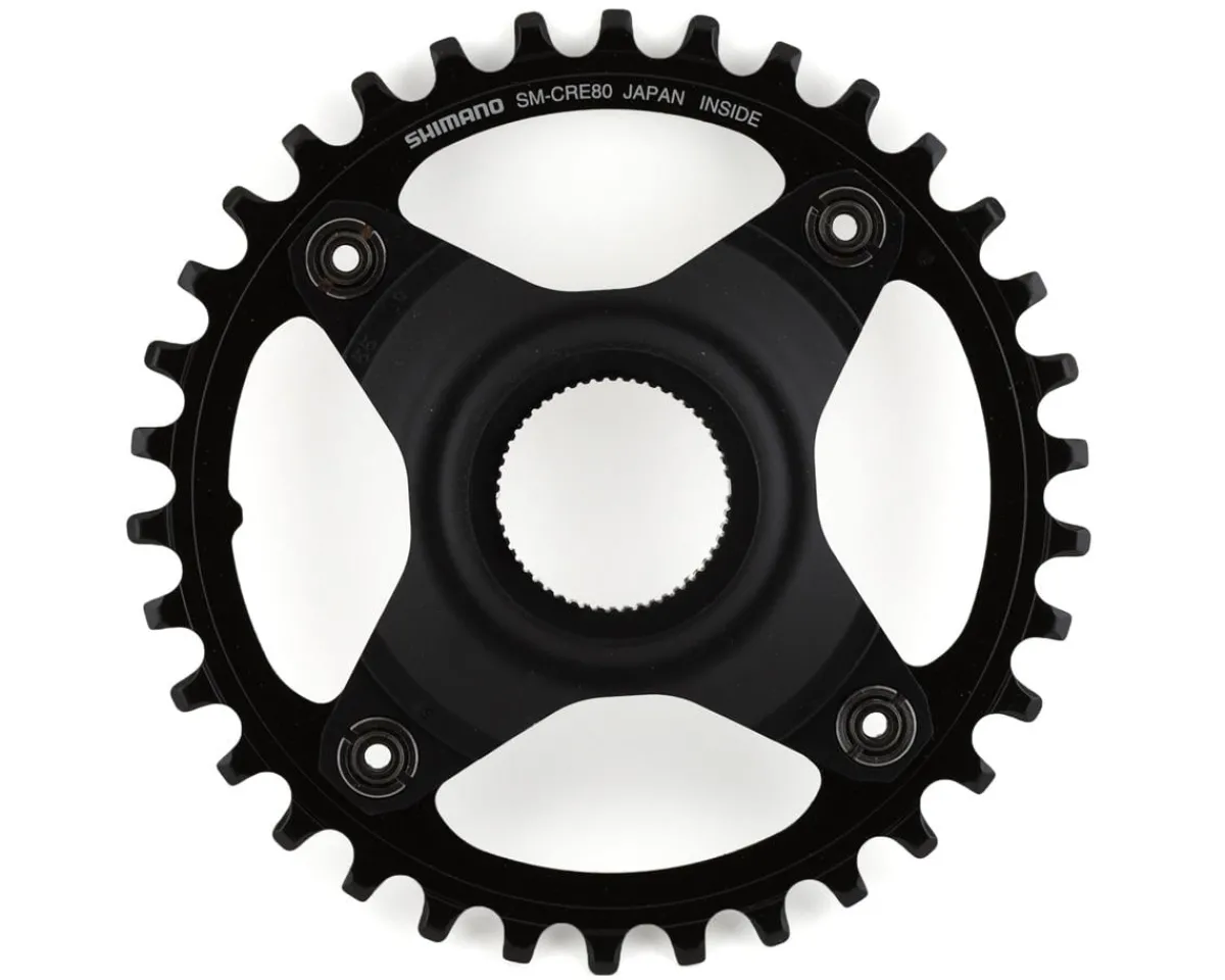 Shimano Chainrings & Accessories|E-Bike Parts|Steps E-MTB Direct Mount Chainring (Black) (1 x 10/11 Speed) (Single) (55mm Chainline) (34T)