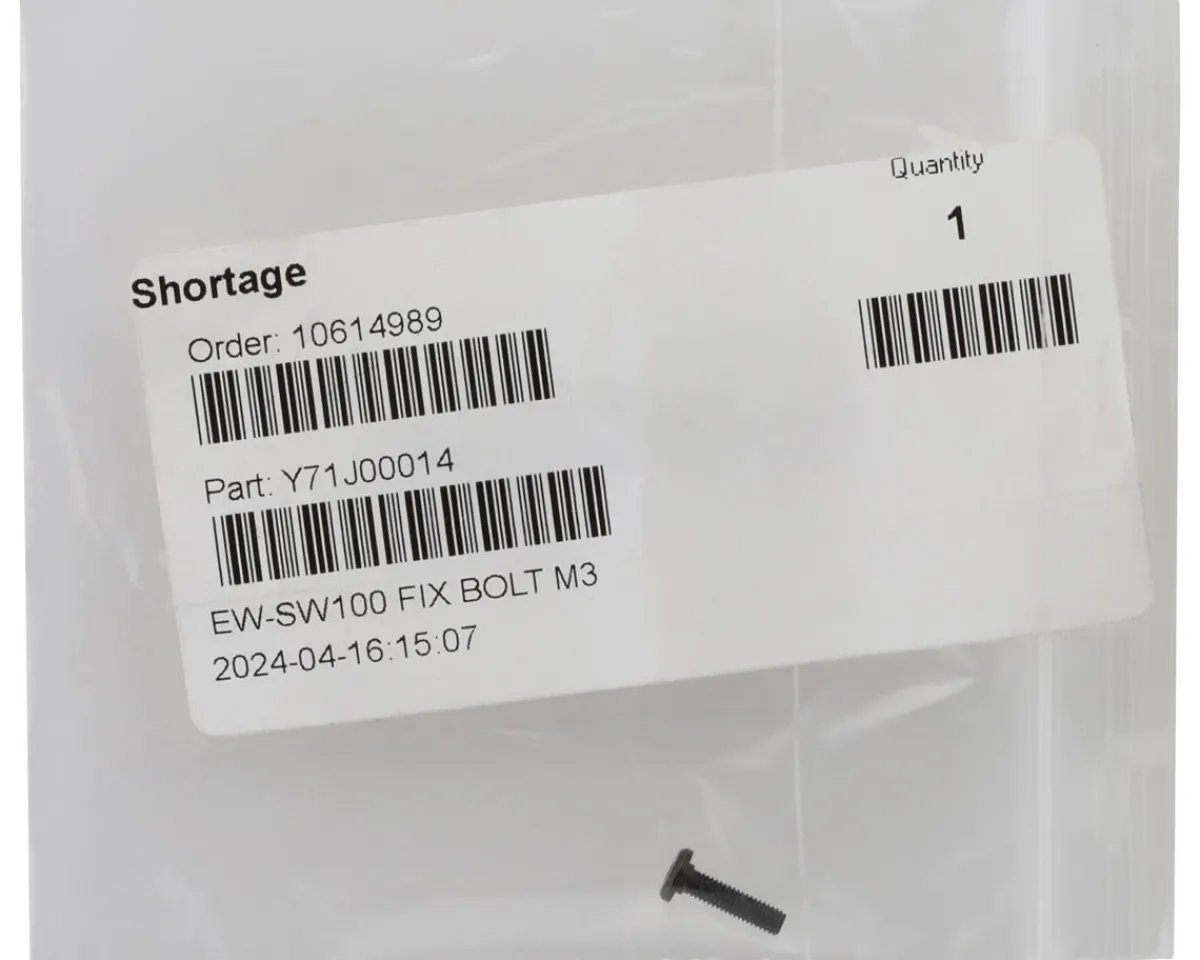 Shimano E-Bike Parts|STEPS EW-SW100 Fixing Bolt (Black) (Single) (M3)