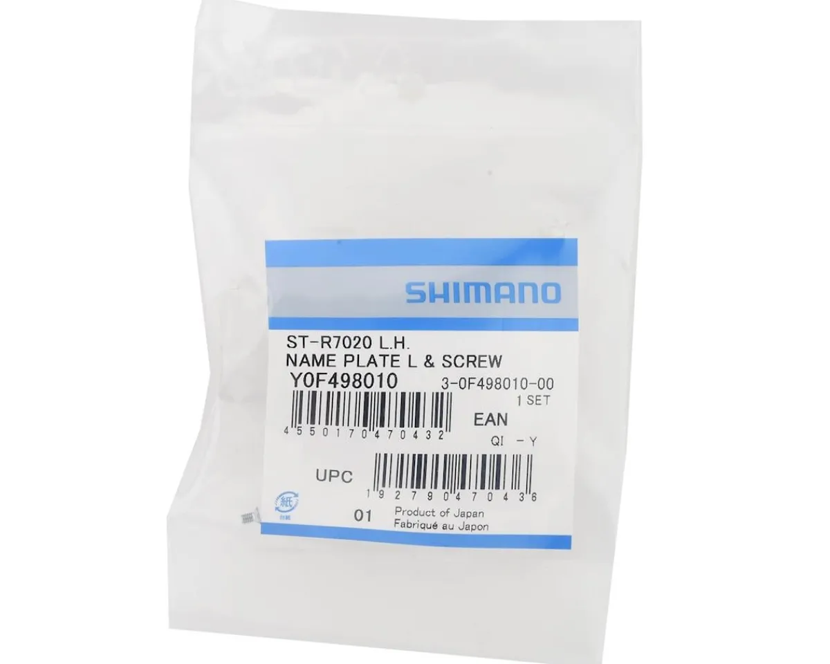 Shimano Replacement Parts|Shifters|105 ST-R7020 Hydraulic Brake/Shifter Left Hand Name Plate (w/ Fixing Screw)