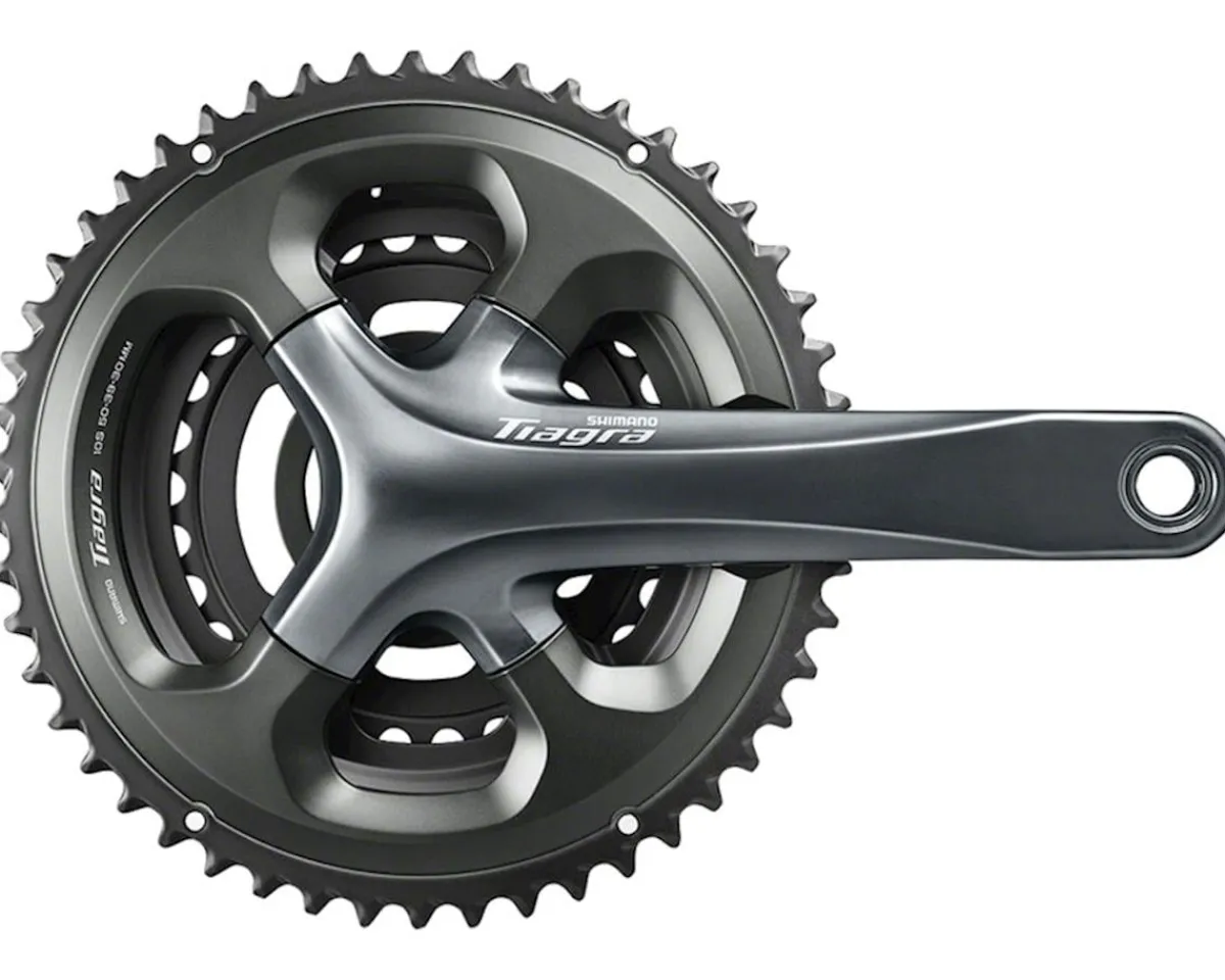 Shimano Cranksets & Parts|Holiday Shopping|Tiagra 4703 Crankset (Grey) (3 x 10 Speed) (Hollowtech II) (165mm) (50/39/30T) (74/110 Asymmetric BCD)