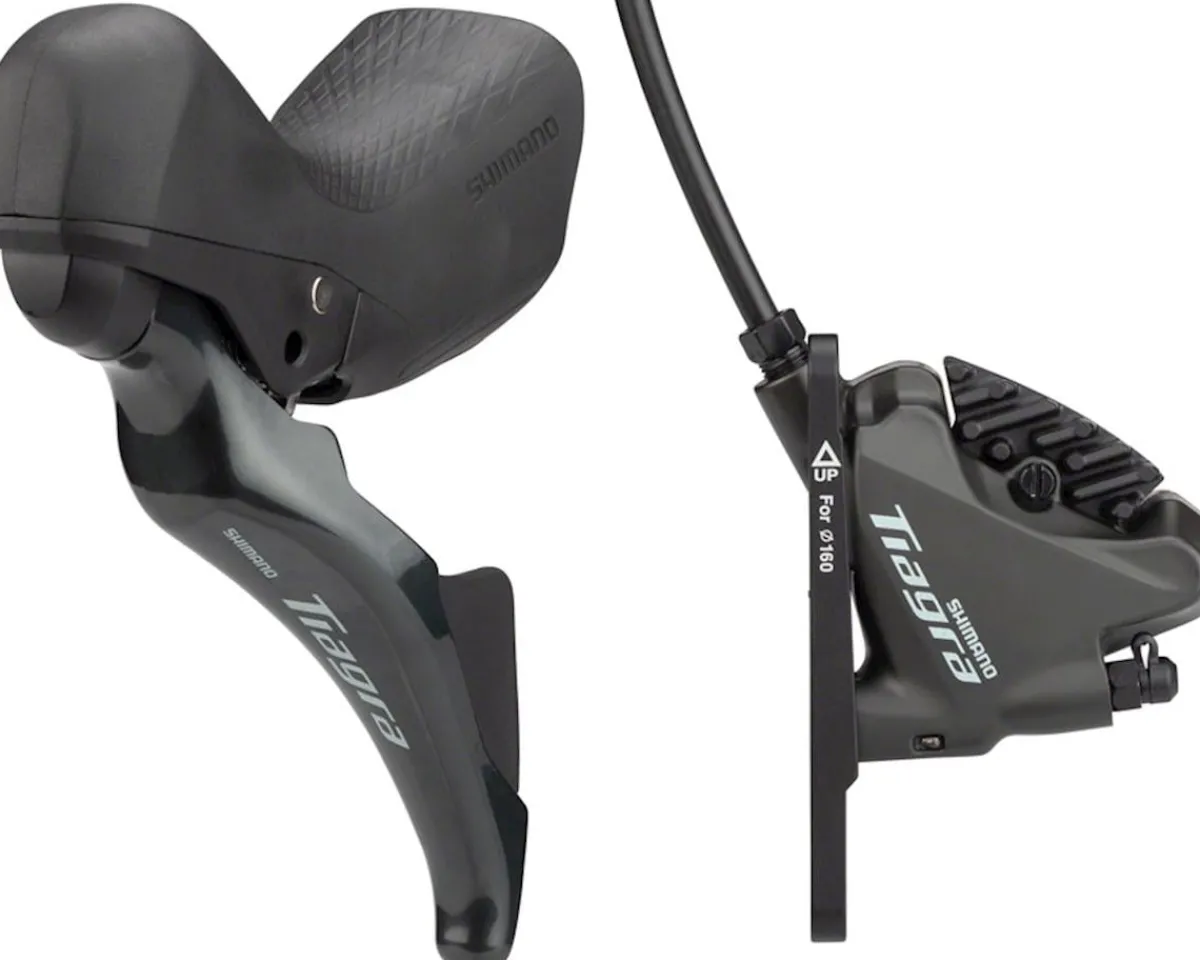Shimano Brakes|Shifters|Tiagra ST-4725 Hydraulic Shift/Brake Lever Kit (Grey) (Flat Mount) (Left) (2x) (Caliper Included)