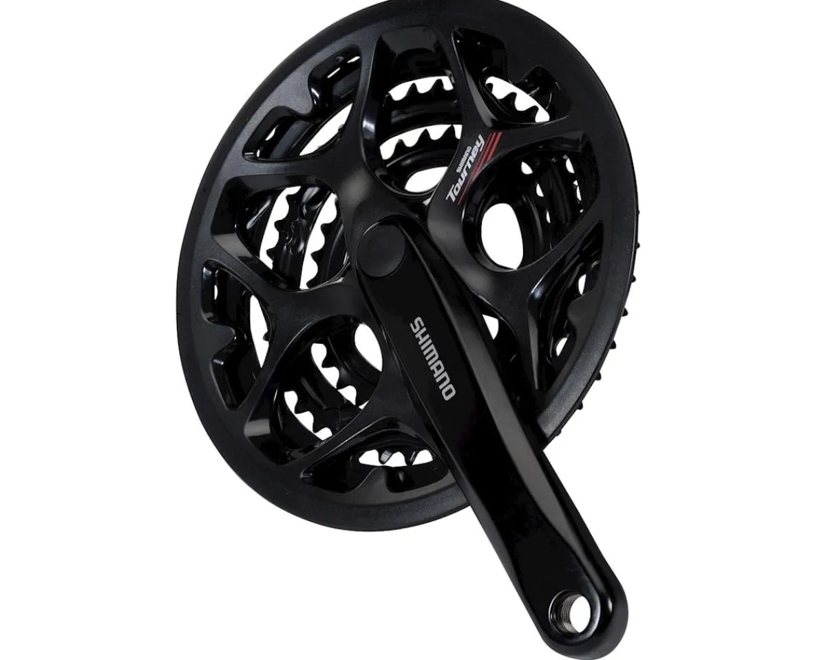 Shimano Cranksets & Parts|Holiday Shopping|Tourney FC-A073 Crankset (Black) (3 x 7/8 Speed) (Square Taper) (170mm) (50/39/30T) (Riveted) (w/ Chain Guard)