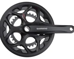 Shimano Cranksets & Parts|Holiday Shopping|Tourney FC-A070 Crankset (Black) (2 x 7/8 Speed) (Square Taper) (170mm) (50/34T) (Riveted) (w/ Chain Guard)