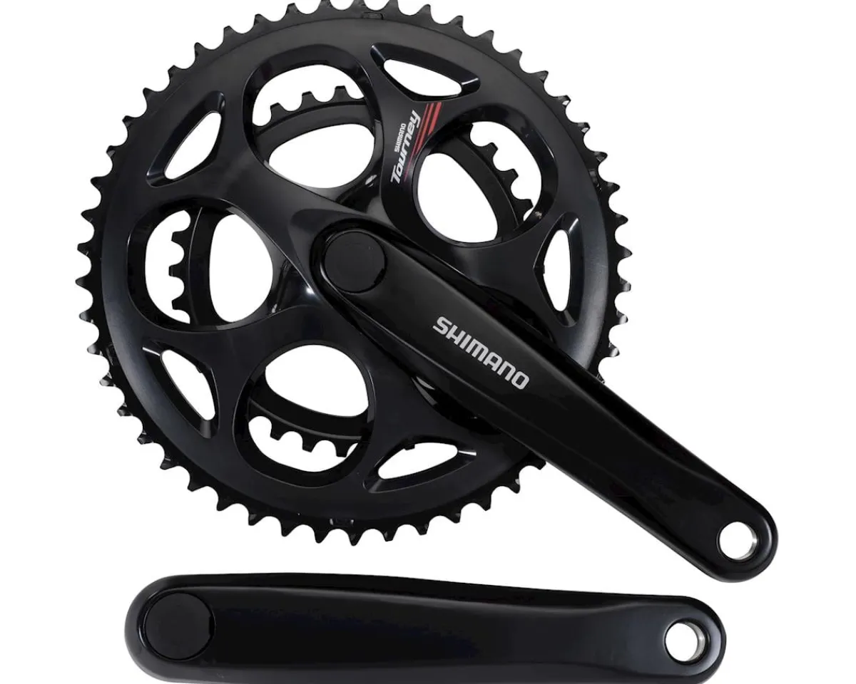Shimano Cranksets & Parts|Holiday Shopping|Tourney FC-A070 Crankset (Black) (2 x 7/8 Speed) (Square Taper) (170mm) (50/34T) (Riveted)
