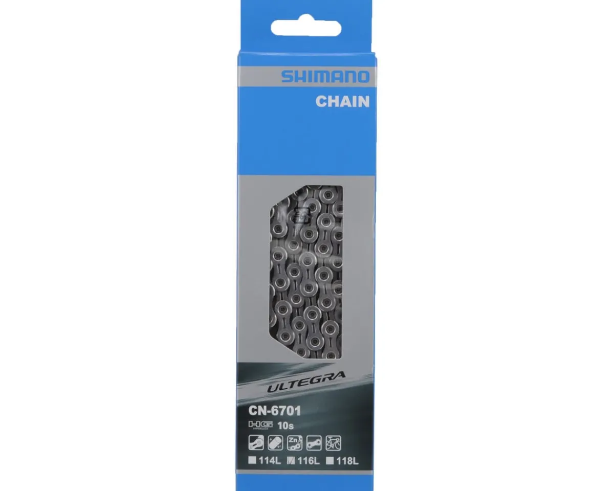 Shimano Chains & Accessories|Holiday Shopping|Ultegra CN-6701 Chain (Silver) (10 Speed) (116 Links)