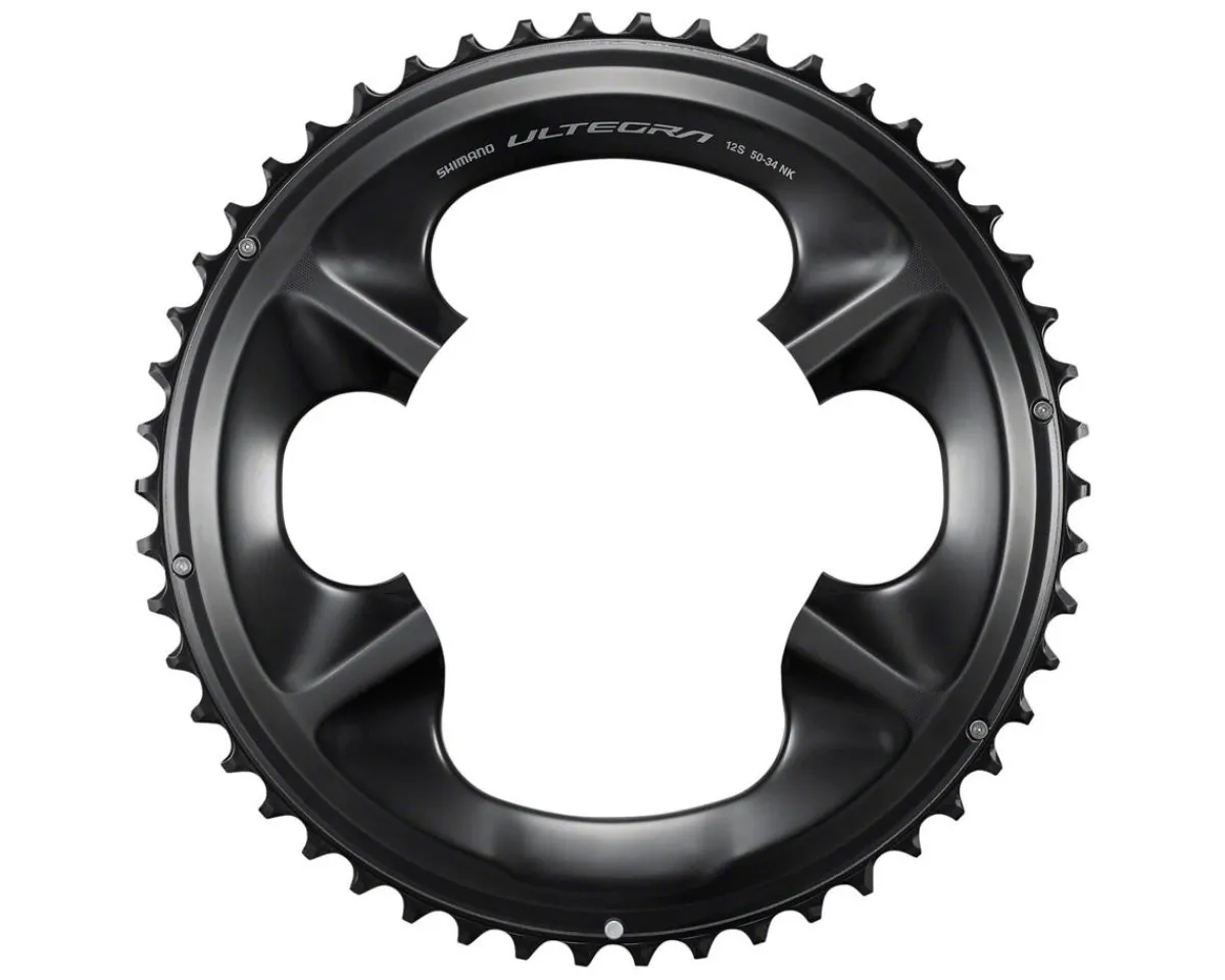Shimano Chainrings & Accessories|Electronic Shifting|Ultegra FC-R8100 Chainrings (Black) (2 x 12 Speed) (110mm BCD) (Outer) (50T)