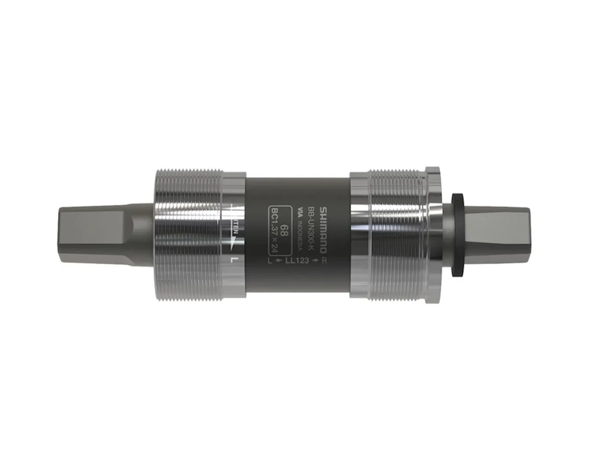 Shimano Bottom Brackets & Parts|UN300-K Square Taper English Bottom Bracket (Silver) (BSA) (68mm) (122.5mm) (w/ 0.7mm Spacer) (For Chain Case)