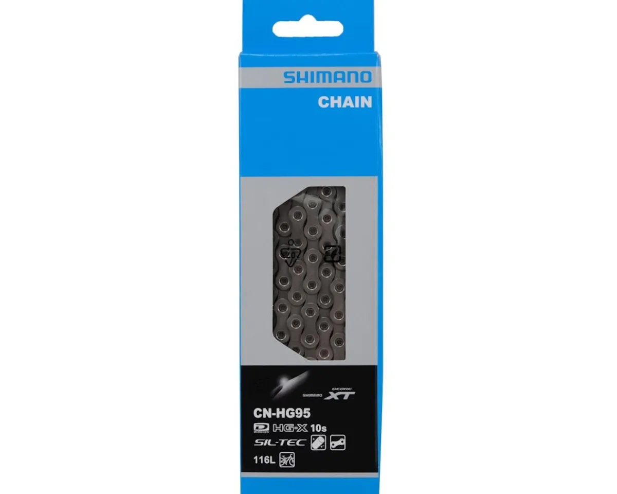 Shimano Chains & Accessories|Holiday Shopping|XT CN-HG95 Chain (Silver) (10 Speed) (116 Links)