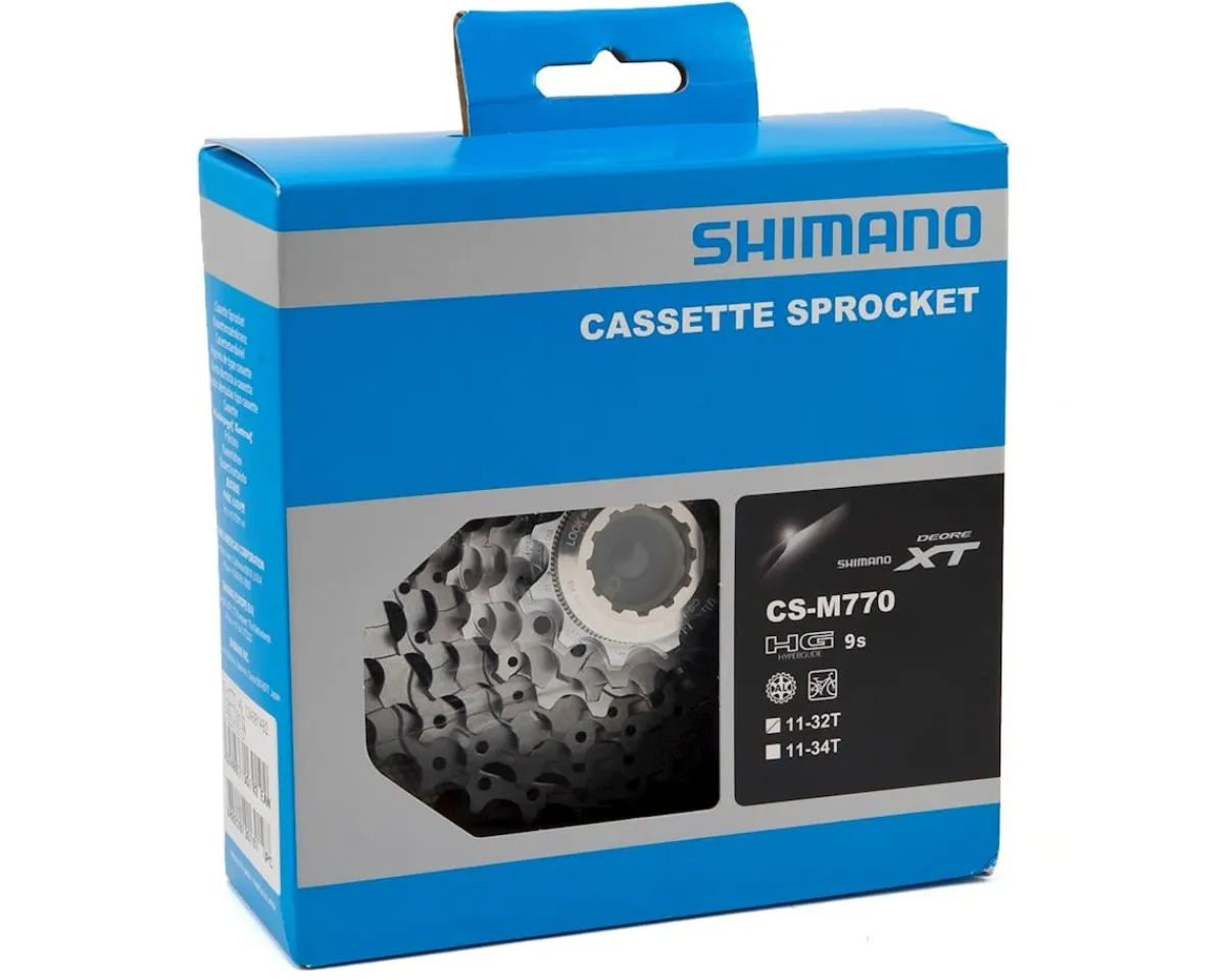 Shimano Holiday Shopping|Cassettes|XT CS-M770 Cassette (Silver) (9 Speed) ( HG) (11-32T)