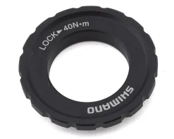 Shimano Brakes|XT M8010 Outer Serration Centerlock Disc Rotor Lockring (Black) (Single) (For 12/15/20mm Axle Hubs)
