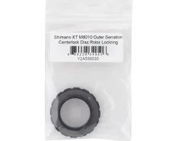 Shimano Brakes|XT M8010 Outer Serration Centerlock Disc Rotor Lockring (Black) (Single) (For 12/15/20mm Axle Hubs)