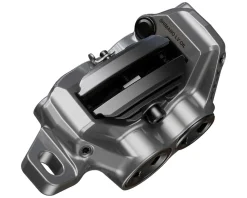 Shimano Brakes|XTR M9220 4-Piston Hydraulic Disc Brakes (Silver/Black) (Pair) (Post Mount) (Calipers Included)