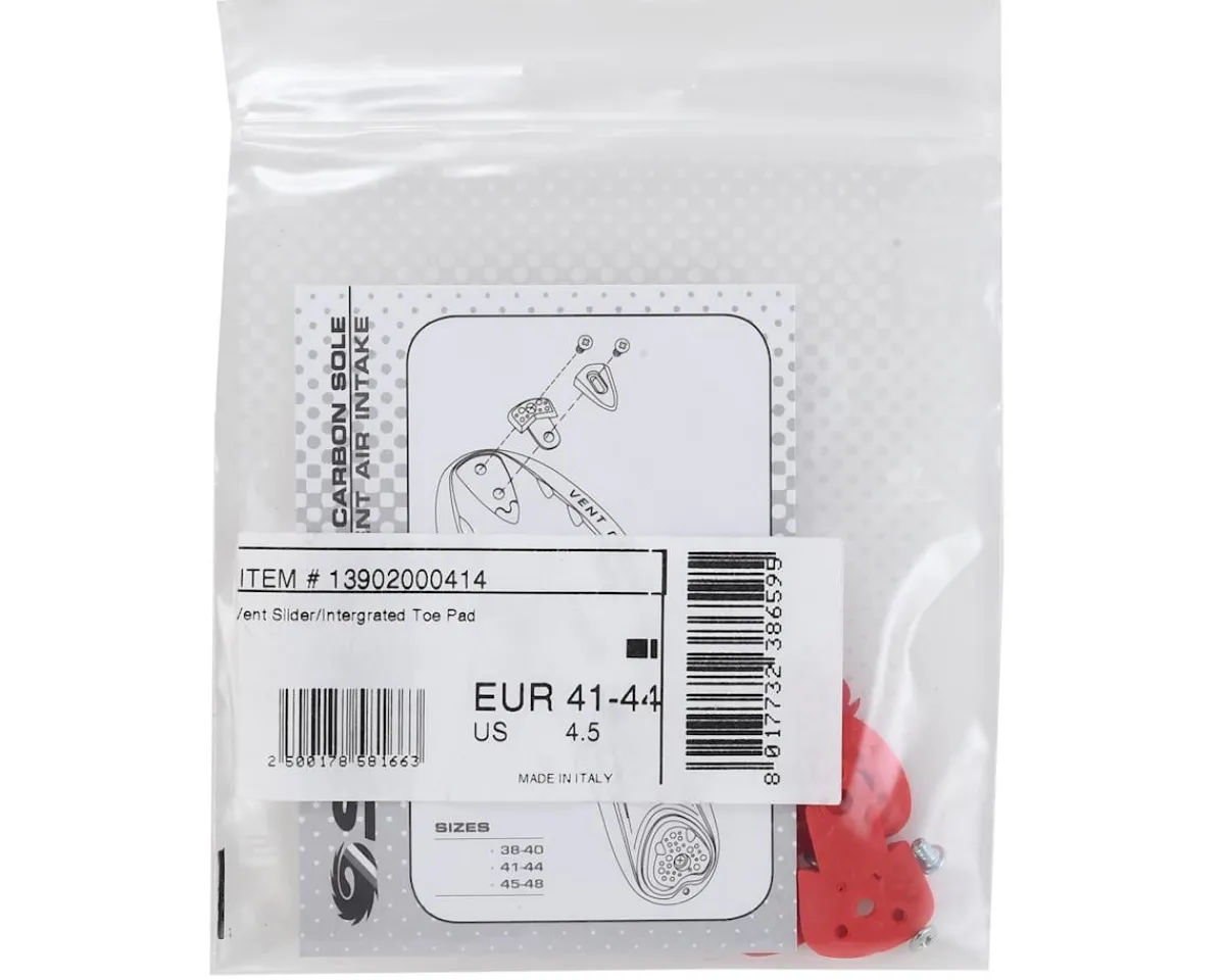Sidi Shoes|Shoes, Socks, & Footwear|Vent Air Intake Toe Pads (Red) (41-44) (Pair) (For Sixty Road Shoes/Wire 2S Road Shoes)