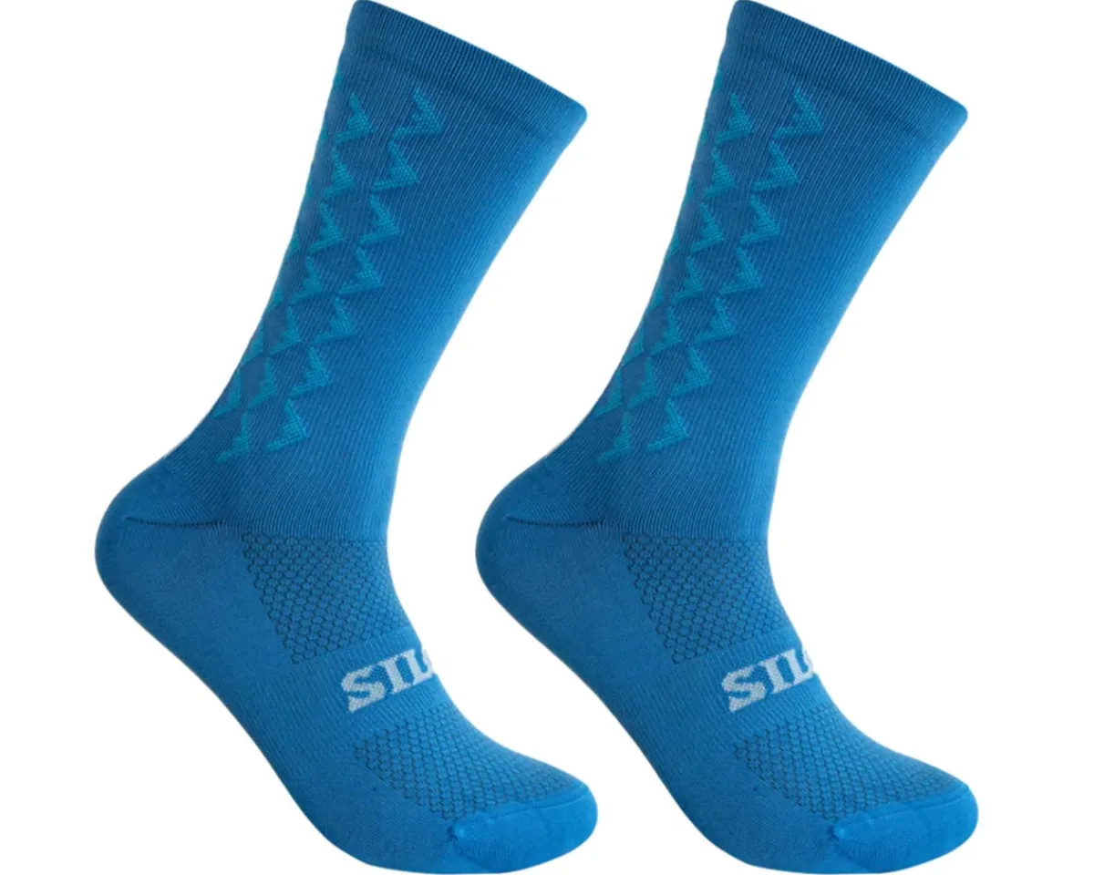 Silca Clothing Sale|Clothing Accessories|Aero Tall Socks (Cyan Blue) (S)