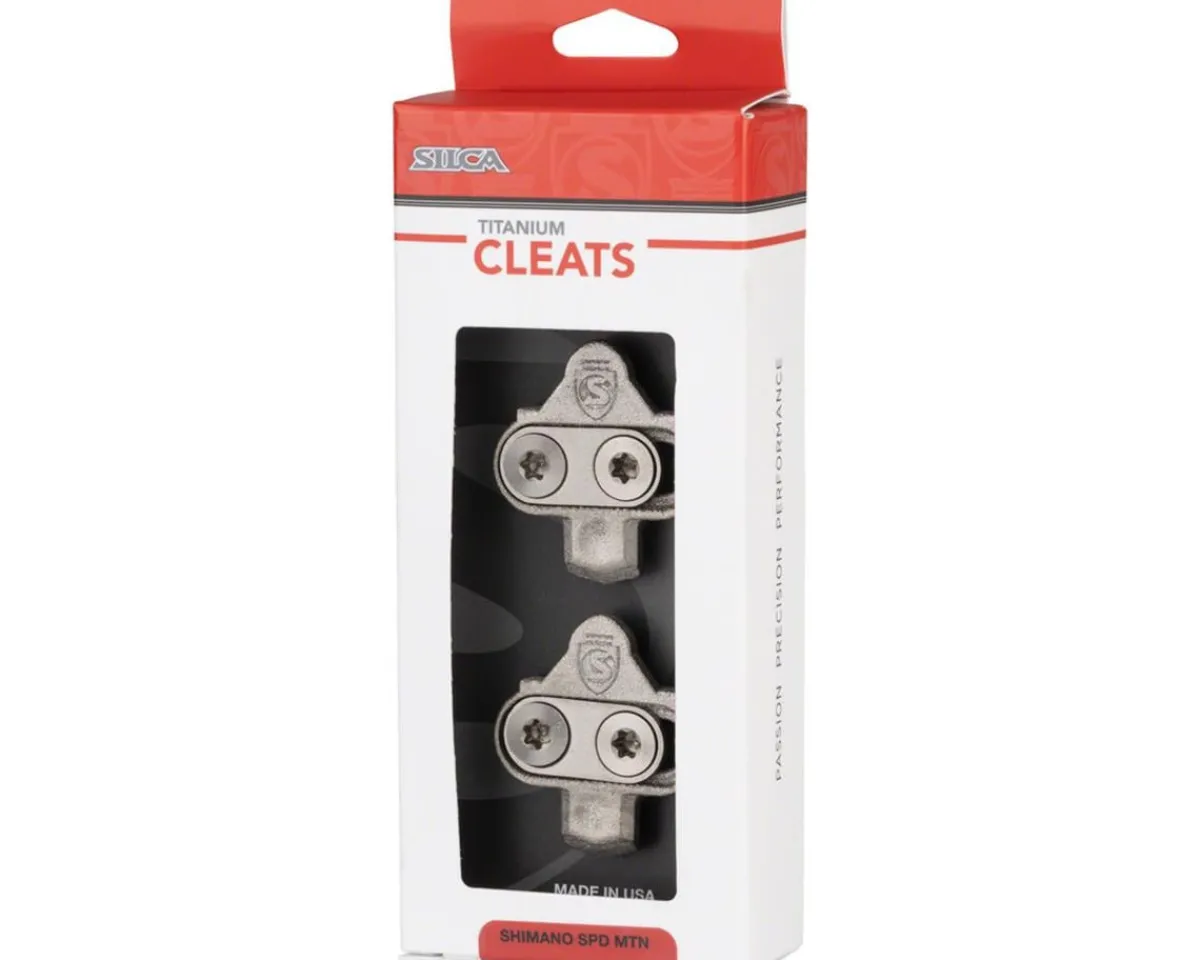 Silca Shoes|Pedals & Cleats|3D-Printed Titanium Mountain Cleats (w/ Ti Hardware) (4°) (Fits Shimano SPD Pedals)