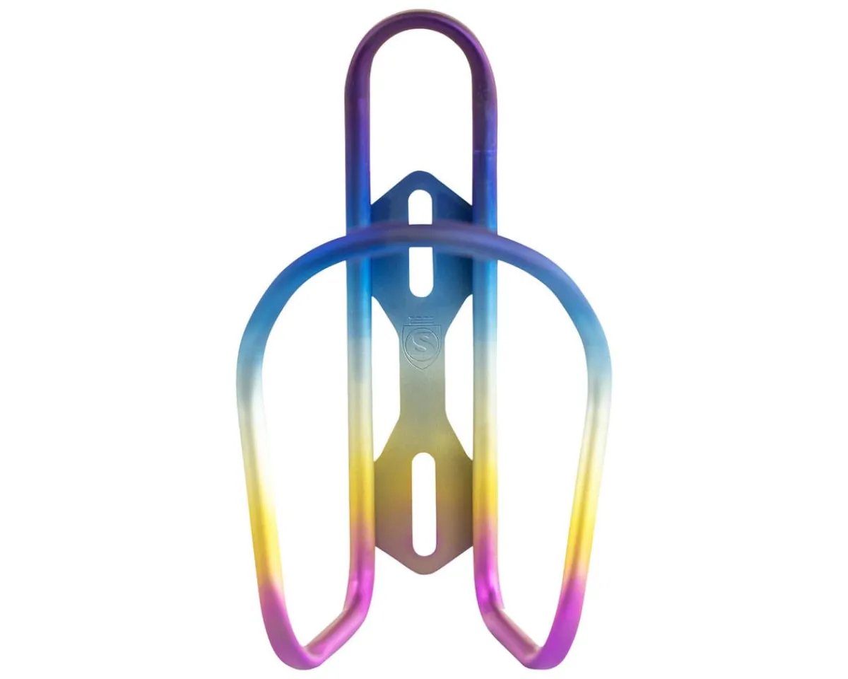 Silca Bottle Cages & Mounts|Sicuro V2 Titanium Water Bottle Cage (Rainbow Anodized)