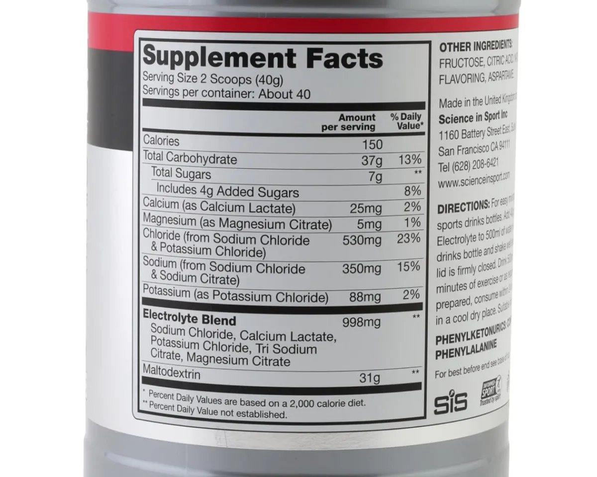 SIS Science In Sport Nutrition & Skin Care|GO Electrolyte Drink Mix Powder (Raspberry) (56.4oz)
