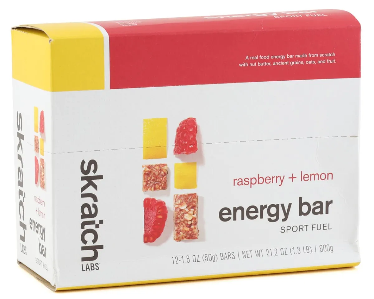 Skratch Labs Nutrition & Skin Care|Energy Bar Sport Fuel (Raspberry + Lemon) (12 | 1.8oz Packets)