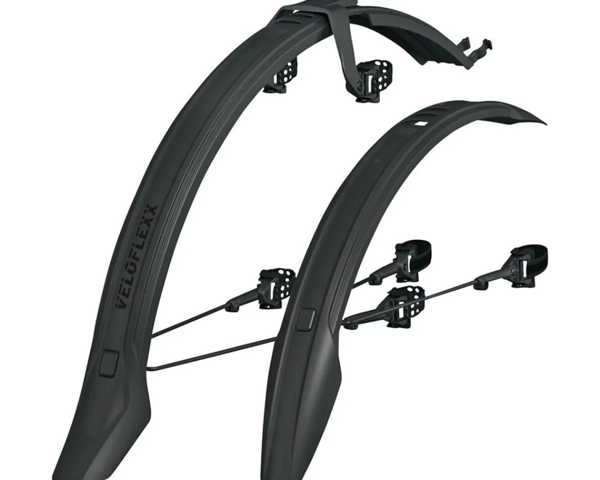 SKS Racks, Fenders, & Trailers|VeloFlexx 55 Fender Set (Black) (Front & Rear) (26"/650b/700c) (For Disc Brake Bikes)