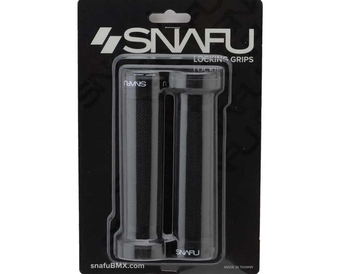 Snafu Grips & Handlebar Tape|Pro Lock-On Grips (Black/Black) (140mm)