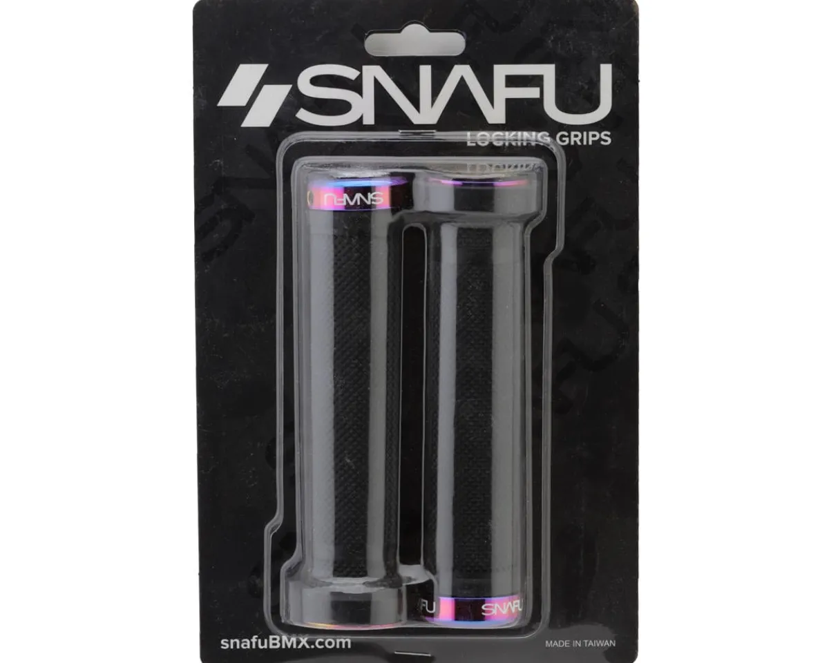 Snafu Grips & Handlebar Tape|Pro Lock-On Grips (Black/Jet Fuel) (140mm)