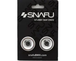 Snafu Handlebars|Stubby Bar Ends (Polished Silver)
