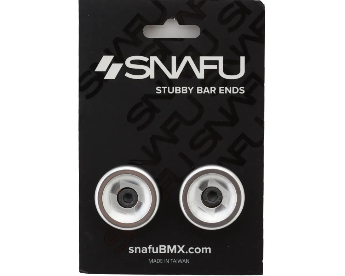 Snafu Handlebars|Stubby Bar Ends (Polished Silver)
