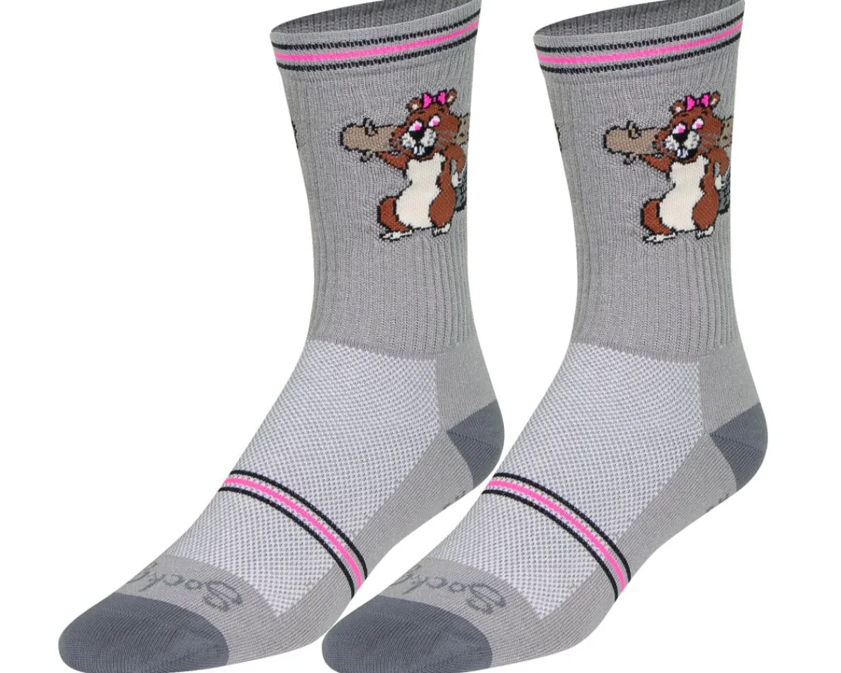 Sockguy Clothing Accessories|Shoes, Socks, & Footwear|Crew Dam Girl 6" Socks (Grey) (S/M)