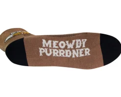 Sockguy Clothing Accessories|Shoes, Socks, & Footwear|Meowdy 3" Socks (Brown) (S/M)