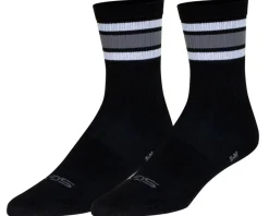 Sockguy Clothing Accessories|Holiday Shopping|6" SGX Socks (Throwback Black) (L/XL)