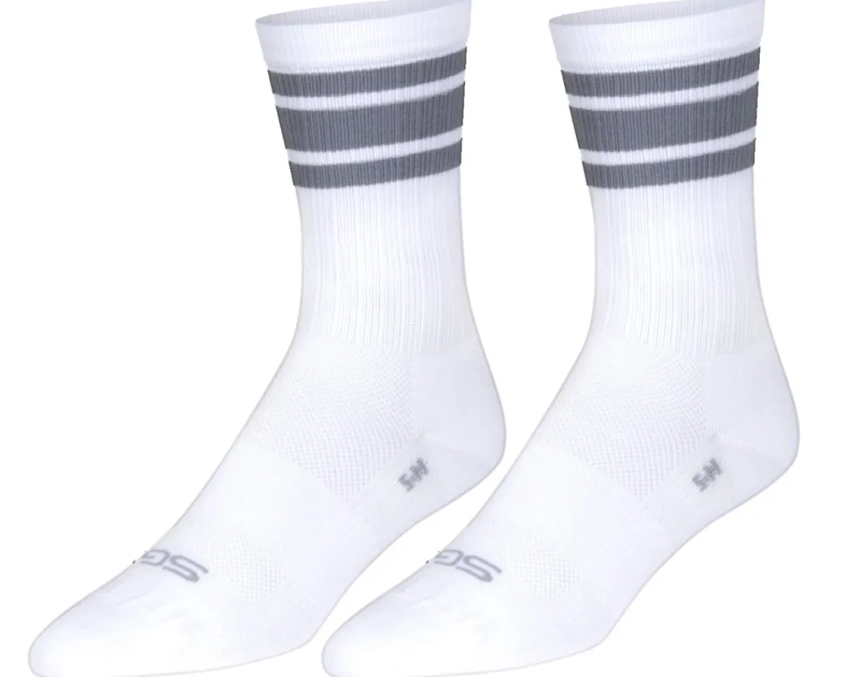 Sockguy Clothing Accessories|Shoes, Socks, & Footwear|6" SGX Socks (Throwback White) (S/M)