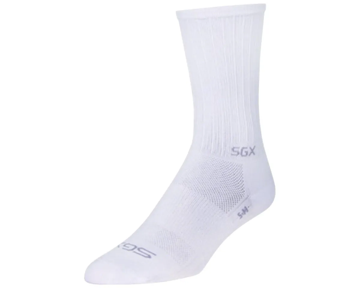 Sockguy Clothing Accessories|Holiday Shopping|6" SGX Socks (White) (S/M)