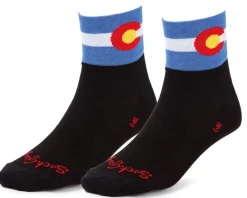 Sockguy Clothing Accessories|Shoes, Socks, & Footwear|3" Socks (Colorado Flag) (S/M)