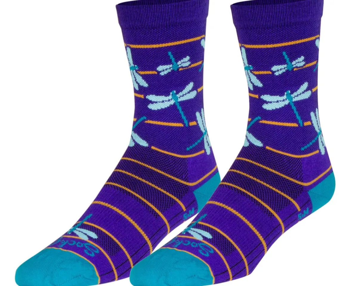Sockguy Clothing Accessories|Shoes, Socks, & Footwear|6" Socks (Dragonflies) (S/M)