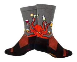 Sockguy Clothing Accessories|Holiday Shopping|6" Socks (Drinktopus) (L/XL)