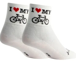 Sockguy Clothing Accessories|Shoes, Socks, & Footwear|3" Socks (I Heart My Bike) (S/M)