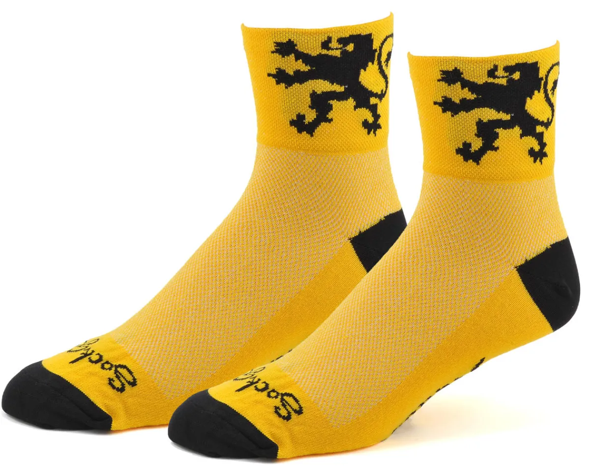 Sockguy Clothing Accessories|Holiday Shopping|3" Socks (Lion Of Flanders) (L/XL)