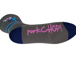 Sockguy Clothing Accessories|Shoes, Socks, & Footwear|6" Socks (Pork Chop) (Karate Pig) (L/XL)