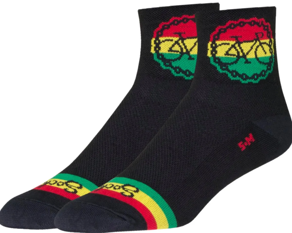 Sockguy Clothing Accessories|Holiday Shopping|3" Socks (Rasta Ride) (S/M)