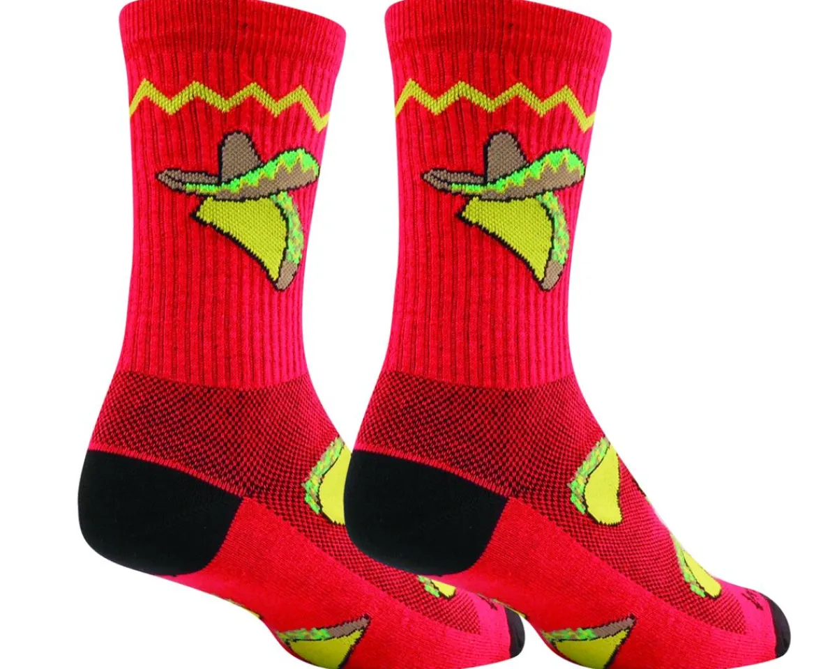 Sockguy Clothing Accessories|Holiday Shopping|6" Socks (Taco Tuesday) (L/XL)