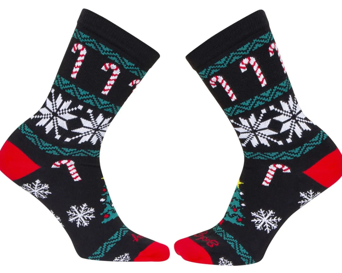 Sockguy Clothing Sale|Clothing Accessories|6" Socks (Ugly Sweater Black) (L/XL)
